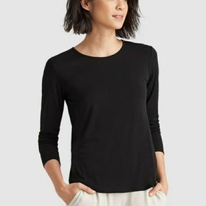 Eileen Fisher silk jersey long sleeve tee shirt XL